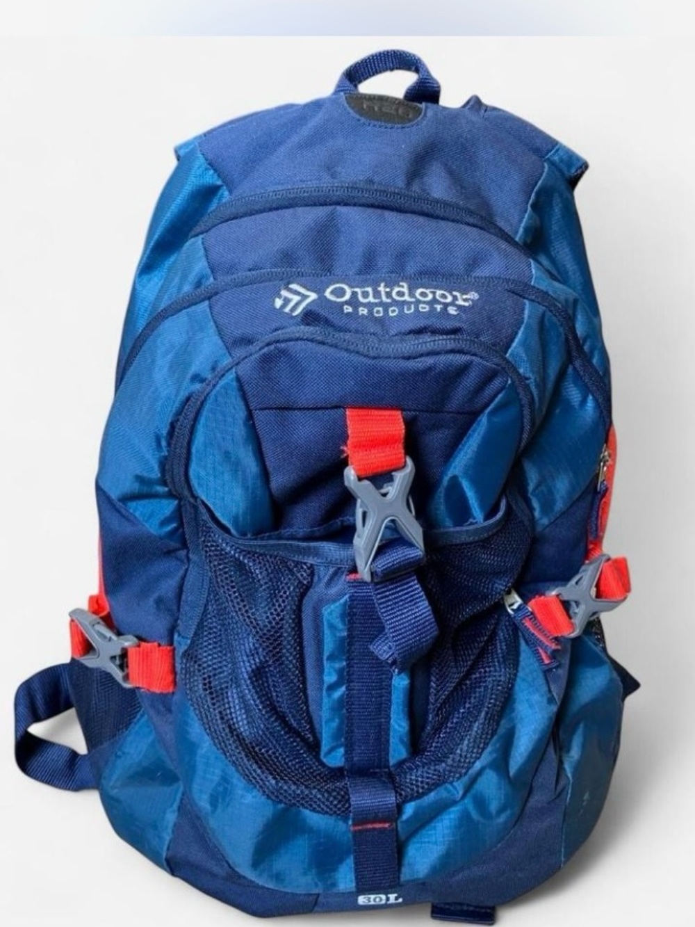 Outdoor Products Unisex Navy and Red 30L Hiking Backpack